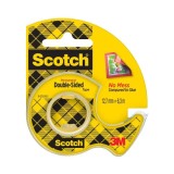 Banda dublu adeziva transparenta 3M Scotch cu dispenser 12.7mm x 6.3m 1 bucata/ pachet Banda dublu adeziva cu dispenser 3M Scotch 12 mm x 6.3 m transp