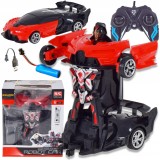 AUTO ROBOT AUTOBOT RC MAȘINĂ CU TELECOMANDĂ SE ILUMINEAZĂ ȘI EMITE SUNETE MAȘINĂ DE JUCĂRIE 2-&Icirc;N-1, Skleplolki