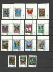 SIERRA LEONE 1987 FAUNA INSECTE FLUTURI foto
