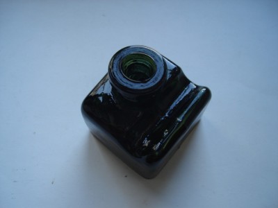 Calimare veche din sticla verde germana sau austriaca Muller, 40 gr. foto