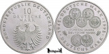 1998 F, 10 Deutsche Mark - A 50-a aniversare - Germania | KM 195, Europa