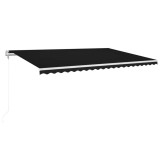 Cumpara ieftin Copertina automata cu senzor vant &amp; LED, antracit, 500x300 cm