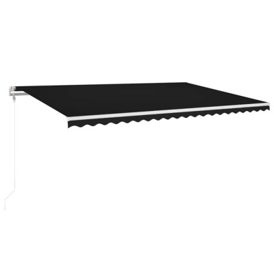 Copertina automata cu senzor vant &amp;amp; LED, antracit, 500x300 cm foto