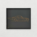 Tablou Masina Corvette, 18&times;24 cm