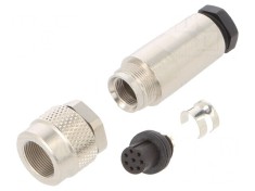 Conector M9 Mufă Mamă Aurit IP67 125V 8 PIN Pe Cablu