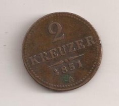 Moneda 2 kreuzer - 1851 G
