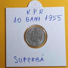 Moneda 10 Bani 1955 - piesa superba in stare foarte buna perioada RPR