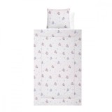 Set lenjerie pat 4 piese, Lorelli, din bumbac ranforce, Blue Aeroplane