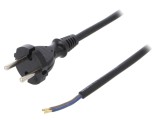 Cablu 2x1mm2 CEE 7/17 PLASTROL, mufă, 2m, negru, 16A
