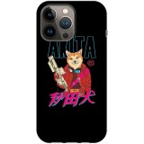 Husa compatibila cu Apple iPhone 13 Pro Max model Cyberpunk Akita, Silicon, TPU, Viceversa, Transparent, Carcasa