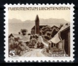 Liechtenstein 1949, Mi #284**, uzuale, localitati si peisaje, Bendern, MNH, cota 40,- &euro;!