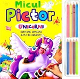Micul pictor - unicorni - cu set 8 creioane, Flamingo GD