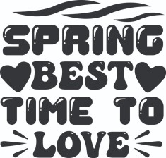 Sticker decorativ, Spring best time to love, Negru, 60 cm, 4824ST foto