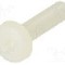 Surub M4, poliamida, lungime 30mm, cap rotund, pas filet 0.7, DREMEC - 8G205M4X30