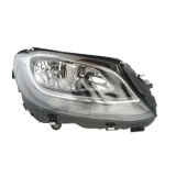 Far Mercedes Clasa C W205, 01.2014-, partea Dreapta, electric, tip bec H7+H7, cu motoras, cu lumini de zi cu LED, crom-platinium, TYC