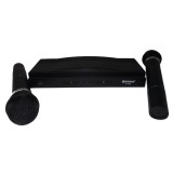 Cumpara ieftin Set 2 Microfoane Wireless WVNGR HeroStar C05, Raza 10m, FM 121.7~128.7 MHz, Receptor 220V, Karaoke, DJ, Nunti