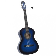 vidaXL Chitară clasică &icirc;ncepători, albastru, 4/4 39&quot;, lemn de tei