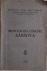 Monografia comunei Sarbova (jud. Timis Torontal) foto