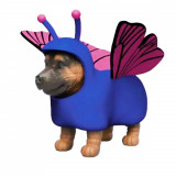 Mini figurina, Dress Your Puppy, German Shepherd in costum de fluture, S2