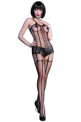 Bodystocking Chilirose, CR-4476, Negru foto