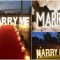 Inchiriere litere luminoase MARRY ME, litere luminoase gigant MARRY ME
