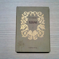 A. S. PUSCHIN - Basme - A. DEMIAN (ilustratii) - Editura Carte Rusa, 1953,158 p