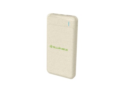 Baterie externa Tellur Green PD103 10000mAh 2xQC3.0 + PD 18W, crem foto