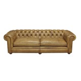 Canapea Piele Naturala Bivol/Catifea, 192x100x71 cm, Model GYMA F, Lux, Transport Gratuit, ESCAUN