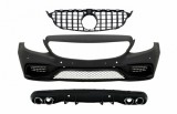 Bara Fata &amp; Grila si Difuzor cu ornamente evacuare MERCEDES C-Class W205 S205 (2014-2018) C63 Design Performance AutoTuning