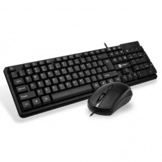 Kit tastatura si mouse cu fir OMC pentru birou si gaming