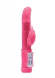 Vibrator Iepuras Jessica Rotating&amp;Vibrating Firefly Roz 22 cm