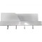 Organizator de perete cu 4 agatatori si suport, metal, alb lucios, 46 x 11 x 19 cm