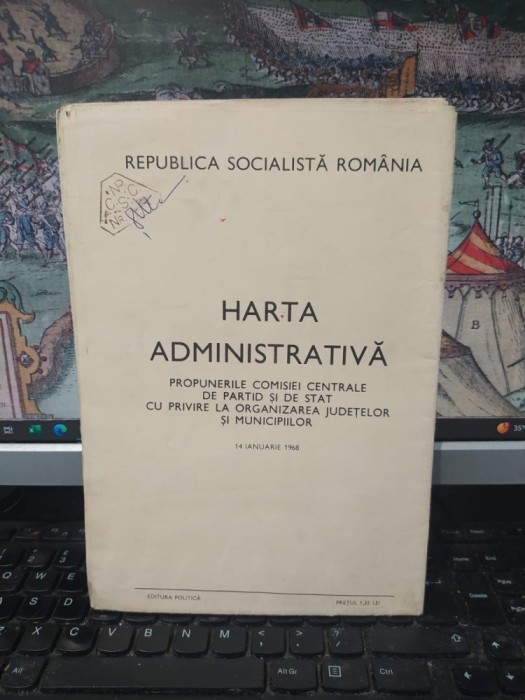Republica Socialistă Rom&acirc;nia, Harta administrativă, 14 ianuarie 1968 Propunerile Comisiei centrale de partid și de stat, fără Brăila, Covasna..., 013
