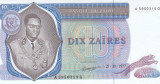 Bancnota Zair 10 Zaires 1977 - P23b aUNC
