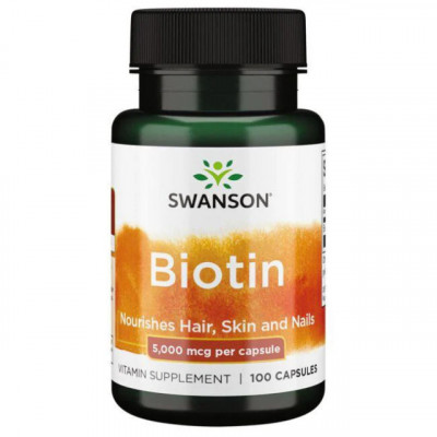 Swanson Biotina, 5000mcg - 100cps foto