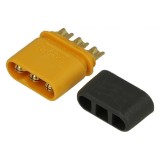 Conector alimentare DC mufa MR30 tata 3pin 15A 500V lipire pe cablu