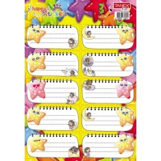 Set etichete școlare Tanex tls-822, Stars. 30 buc/set