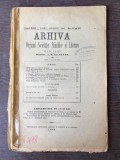 Arhiva - Organul Societatei Stiintifice si Literare Anul XIII Noemv.-Decemvr 1902 No. 11-12