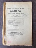 Arhiva - Organul Societatei Stiintifice si Literare Anul XIII Noemv.-Decemvr 1902 No. 11-12