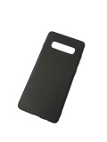Cumpara ieftin Husa Sillicon Microfibra Samsung Galaxy S10 Plus, Neagră, design elegant