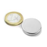 Magnet neodim disc &Oslash;25&amp;#215;5 mm, putere 8,3 kg, N42