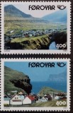 BC227, Insulele Feroe 1991 si 1993, 2 serii peisaje (2 poze)