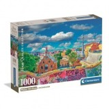 Puzzle Clementoni Barcelona: Parcul Guell 1000 piese