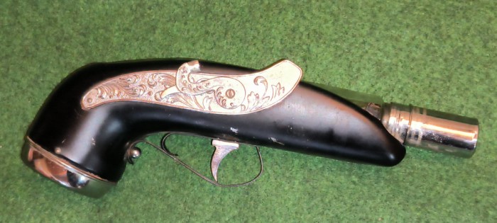 Decantor Blunderbuss de epocă, sticlă de whisky &icirc;n formă de pistol