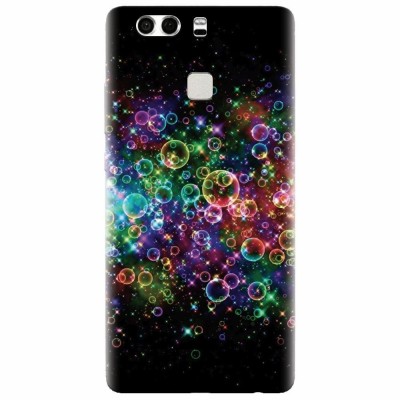 Husa silicon pentru Huawei P9, Rainbow Colored Soap Bubbles foto