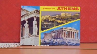 GRECIA - ATENA - CARIATIDELE, PANTEONUL SI ACROPOLELE - CIRCULATA. foto