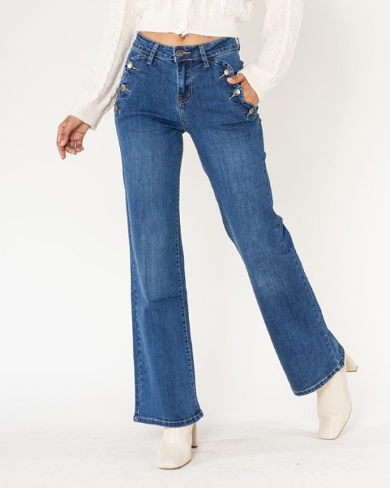 Blugi Dama Evazati Nina Carter Albastri P195-5 M8
