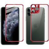 Folie Protectie Fata si Spate Imak pentru Apple iPhone 11 Pro, Plastic, Full Cover, Full Glue, Rosie