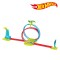 Pistă Curse Hot Wheels Neon Speeders, Laser Stunt Slamway, Buclă Dublă, Multicolor, cu Mașină 1:64