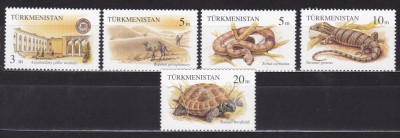 TURKMENISTAN FAUNA SERIE MNH foto